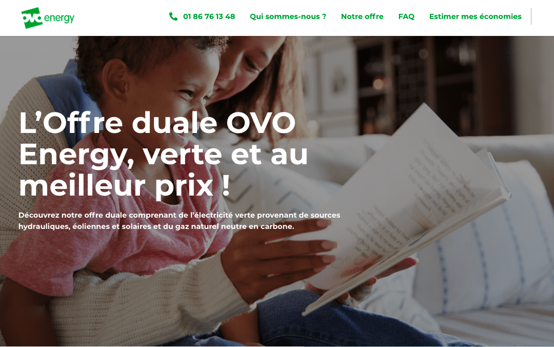OVO Energy : de l'énergie verte à petit prix L'offre duale OVO Energy