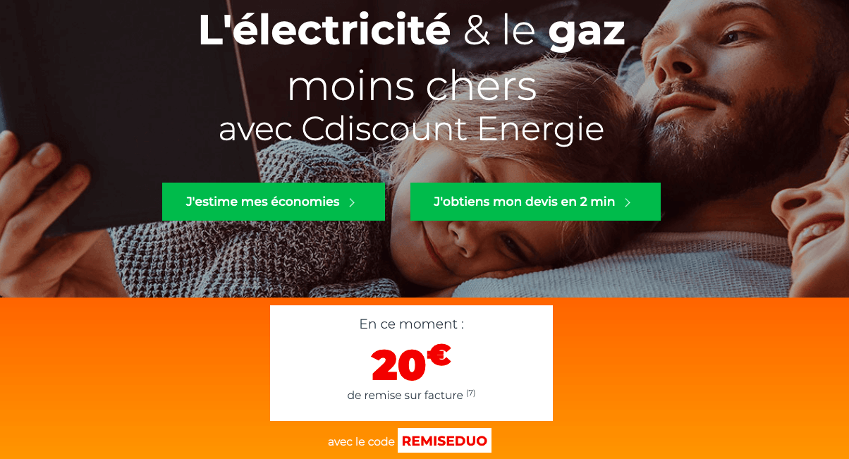 Contrat dual Cdiscount Énergie Promo Cdiscount Énergie dual