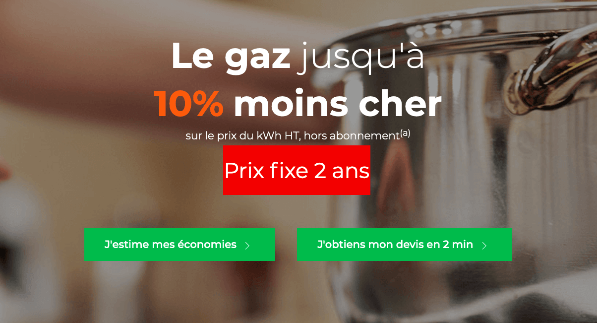 Promotion contrat gaz Promo Cdiscount Énergie gaz