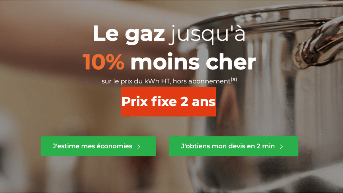 Le contrat gaz Cdiscount Energies est jusqu'à 10% moins cher contrat gaz cdiscount energies