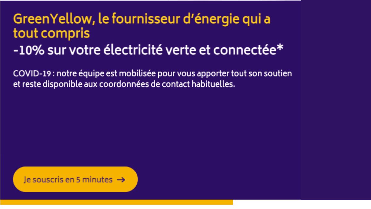 L'électricité verte à -10% Contrat électricité Greenyellow récap