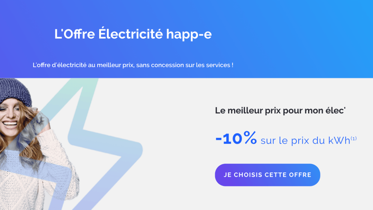 Un contrat électricité intégralement en ligne Contrat électricité Happ-e récap