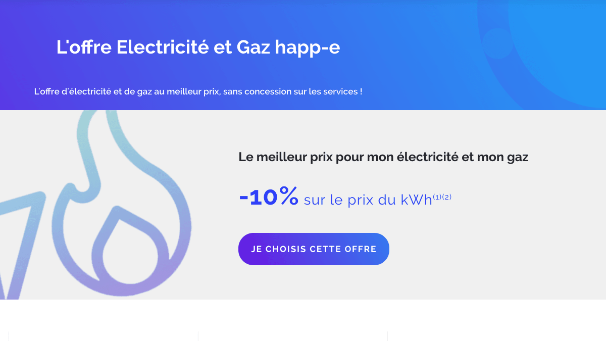 contrat dual happ-e offre gaz à prix réduit happ-e