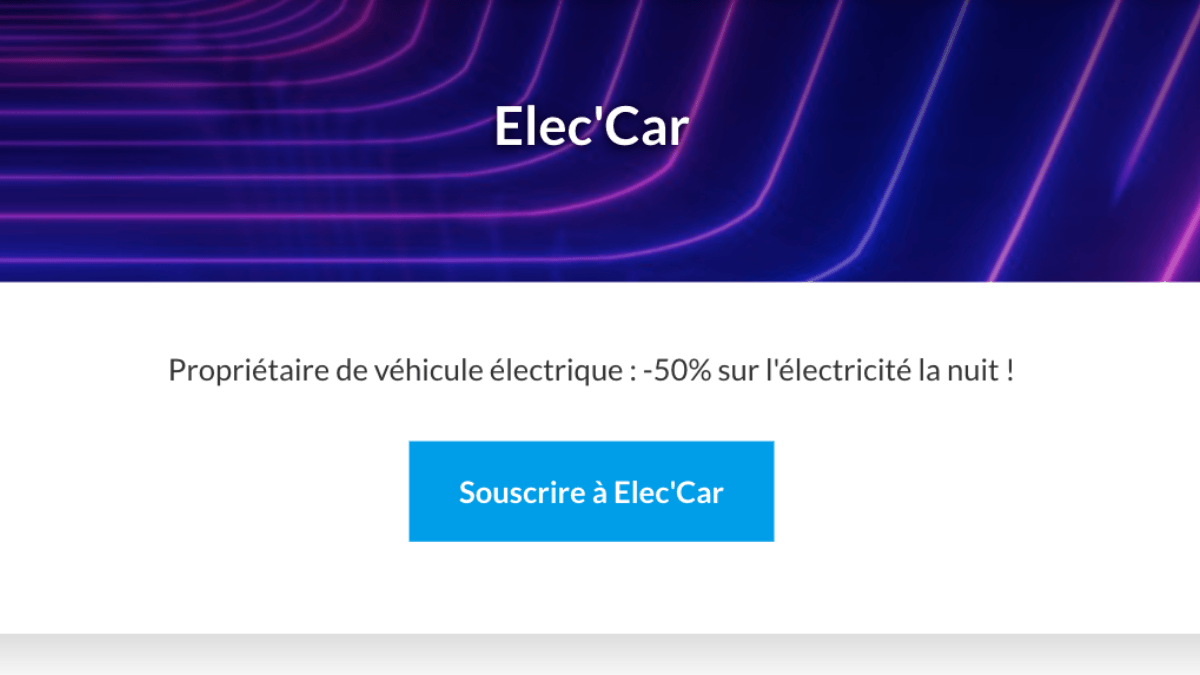 Contrat dédié aux propriétaires de voiture électrique Voiture électrique Engie réduction nuit