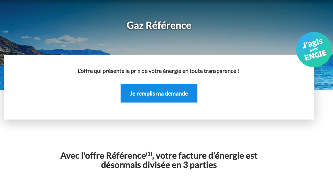 Contrat de gaz fournisseur historique Contrat de gaz Engie