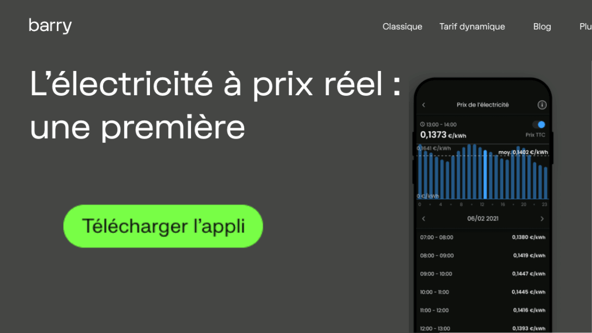 Electricité coûtante chez Barry L'électricité à prix réel chez Barry