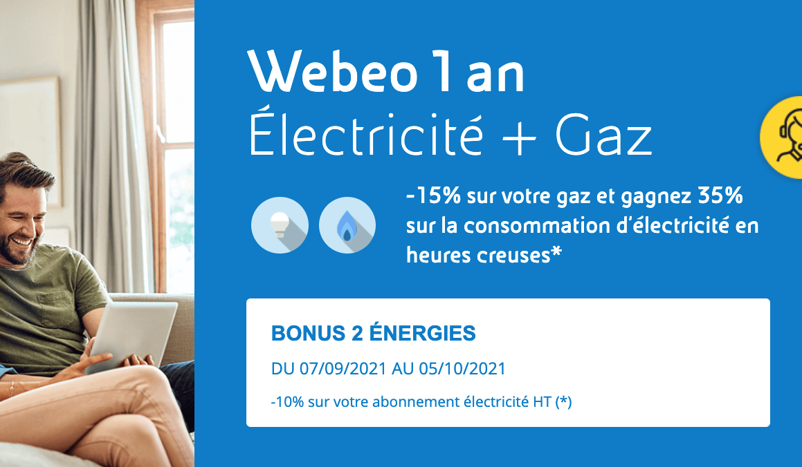 Webeo 1 an tarif fixe gaz et électricité Le contrat dual Eni à prix fixe promet de payer moins cher sa fourniture d'énergie