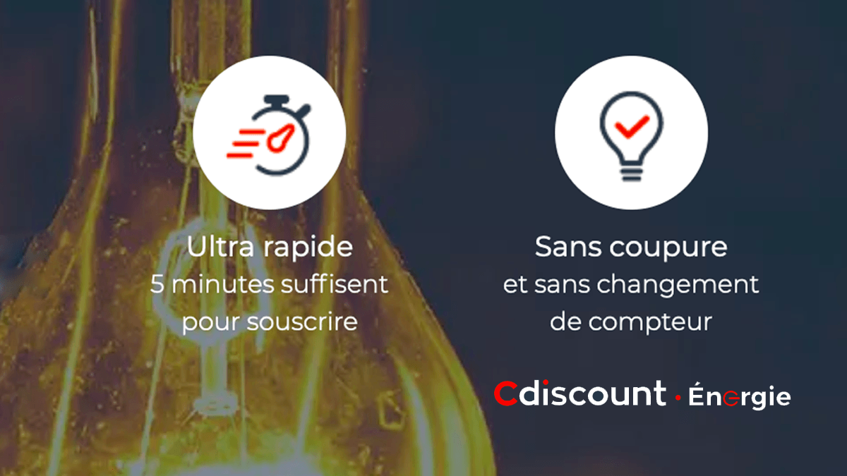 Le contrat pas cher d'électricité de Cdiscount Energie