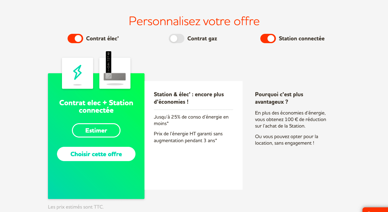 Contrats d'énergie électricité Sowee