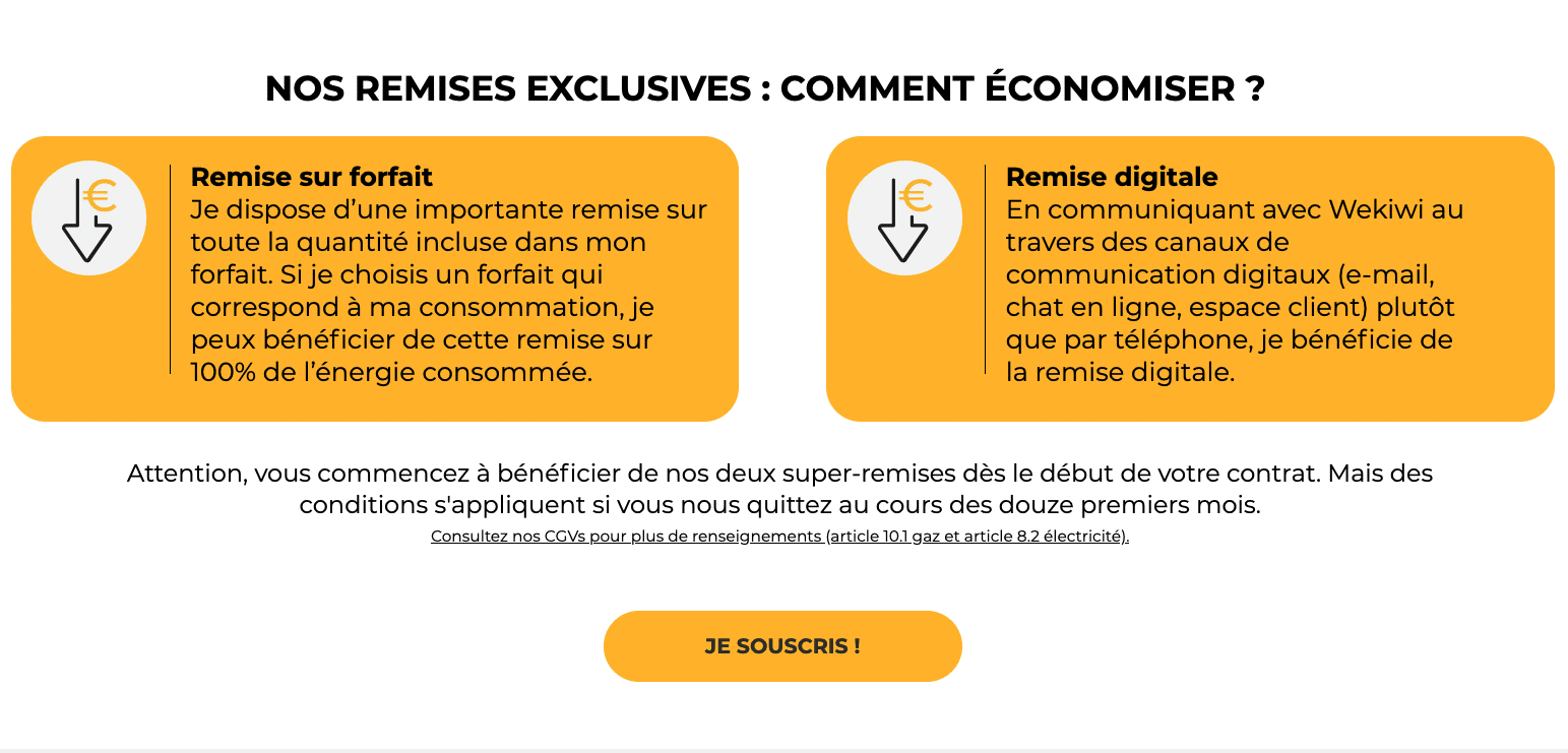 Électricité à prix fixe Wekiwi