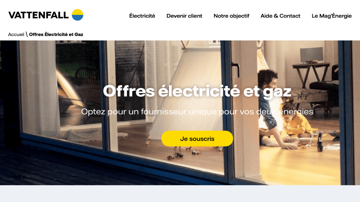 Contrat gaz et électricité chez Vattenfall