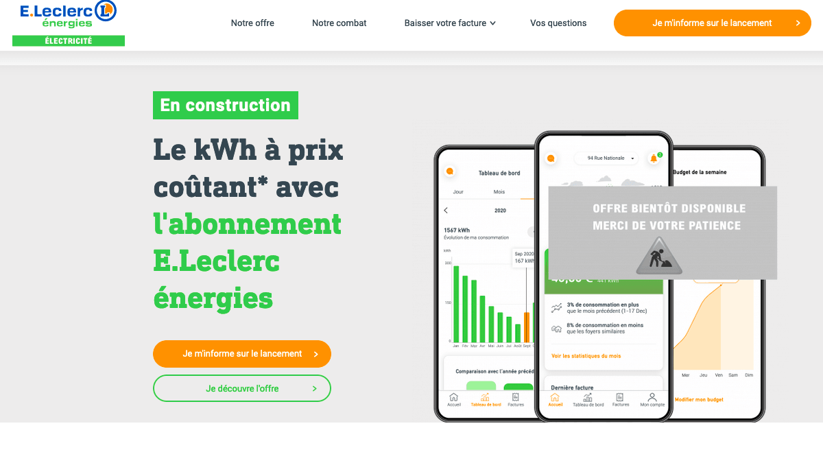 Les clients d'E.Leclerc Energies ne peuvent plus souscrire à l'offre dynamique