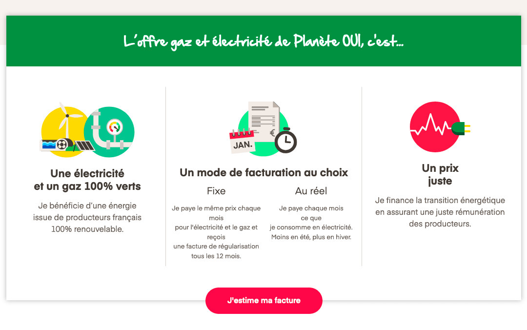 Offre duale Planète OUI