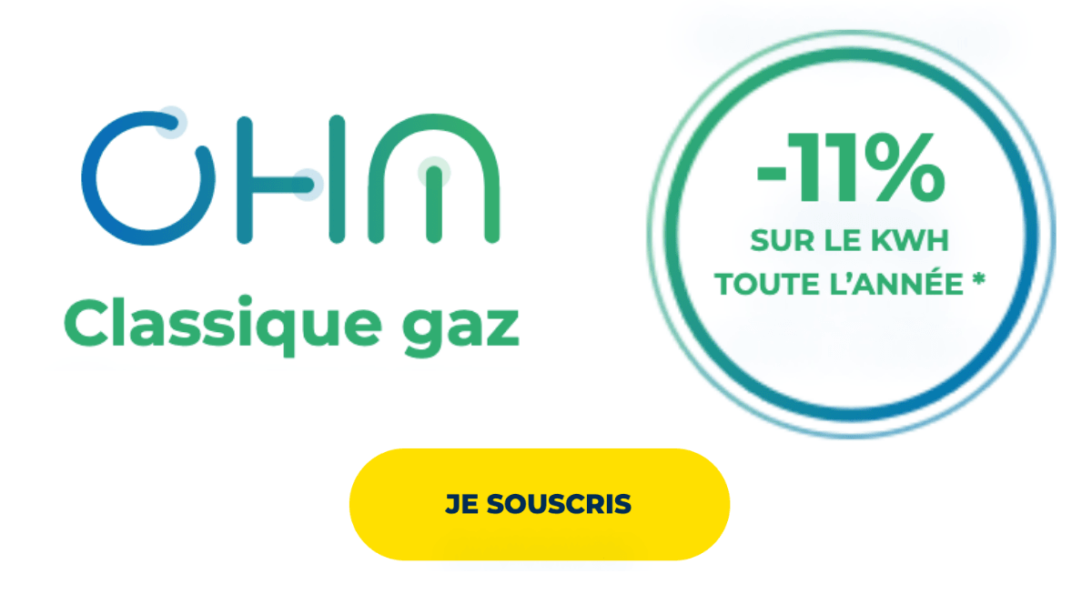 Ohm gaz pas cher