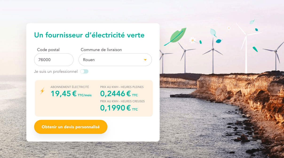 Électricité à prix fixe ekWateur