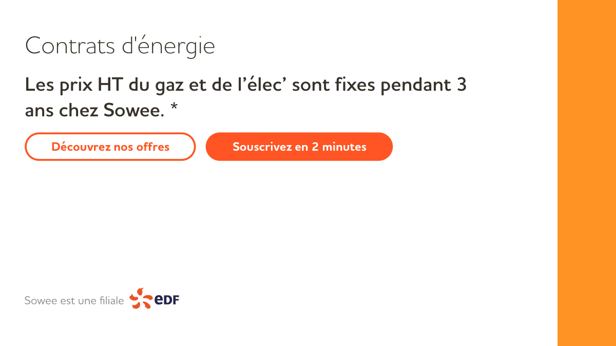 Contrat gaz Sowee